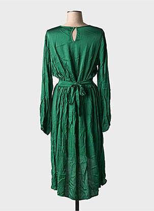 Robe longue manches longues manches longues vert PAKO LITTO femme