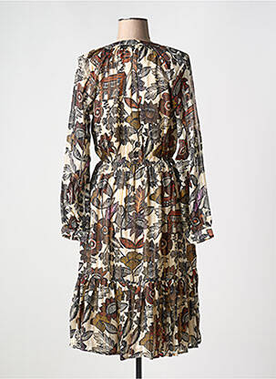 Robe mi-longue coupe fluide manches longues noir SCOTCH & SODA femme