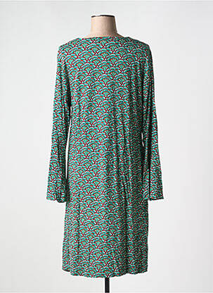 Robe mi-longue coupe fluide manches longues vert PRETTY VACANT femme