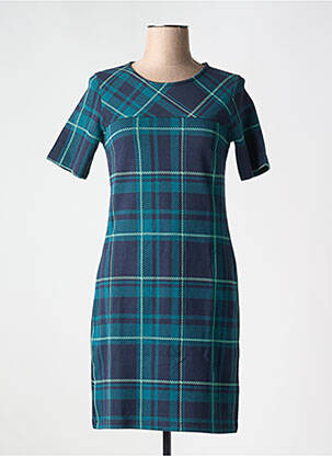Robe courte manches courtes manches courtes bleu MADEMOISELLE YEYE femme