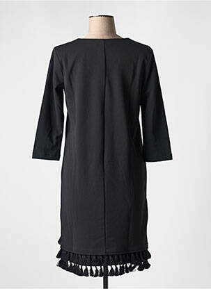 Robe mi-longue manches 3/4 manches 3/4 noir GARCIA femme