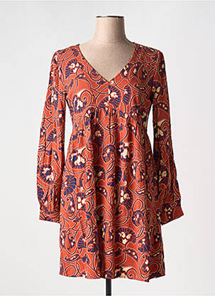 Robe courte manches longues manches longues marron KING LOUIE femme