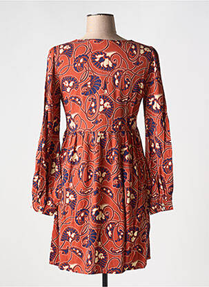 Robe courte coupe fluide manches longues marron KING LOUIE femme