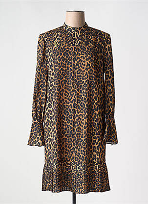 Robe mi-longue coupe fluide manches longues noir SCOTCH & SODA femme