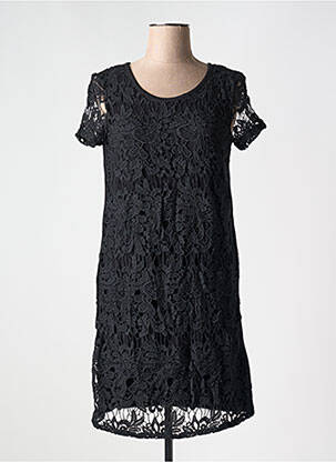 Robe courte manches courtes manches courtes noir TEDDY SMITH femme