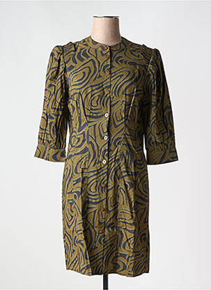 Robe courte manches 3/4 manches 3/4 vert SCOTCH & SODA femme