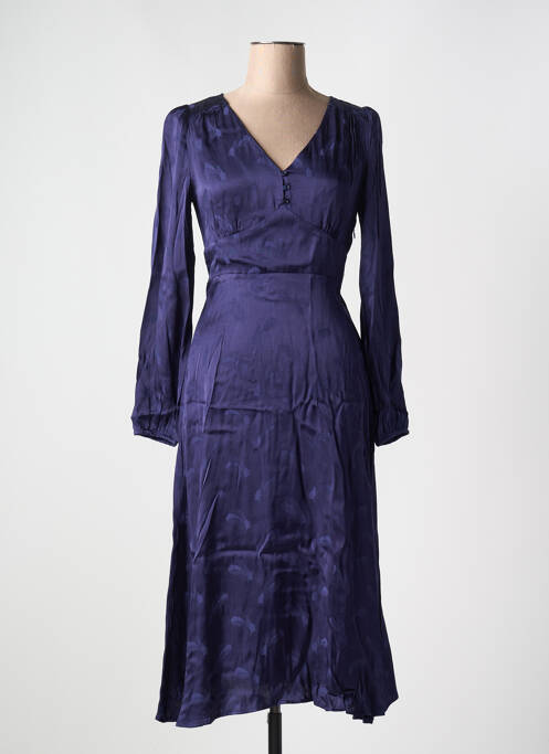 Robe longue manches longues manches longues bleu KING LOUIE femme