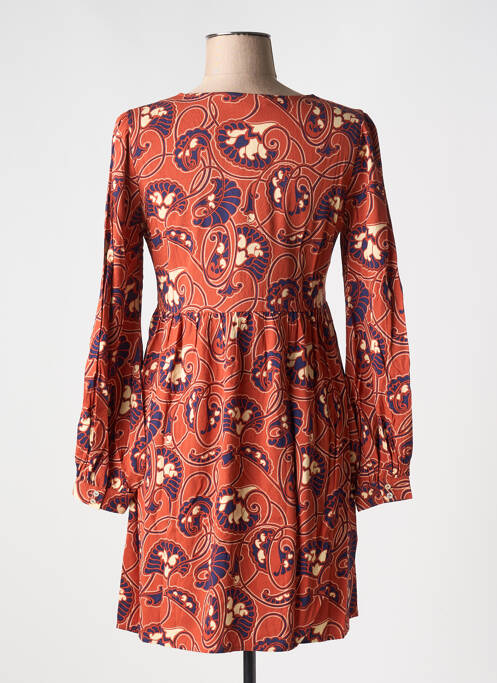Robe courte manches longues manches longues marron KING LOUIE femme
