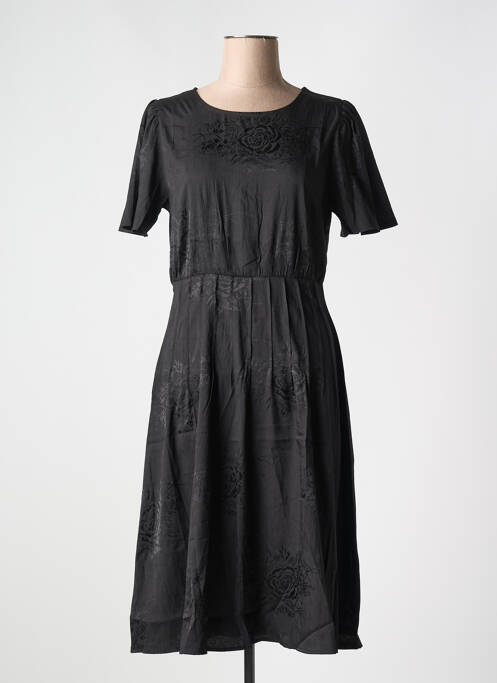 Robe mi-longue noir CHERRY PARIS pour femme
