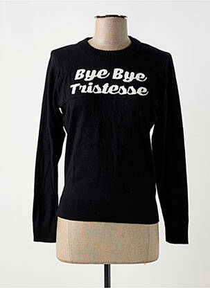 Pull coupe cintrée manches longues noir MADEMOISELLE YEYE femme