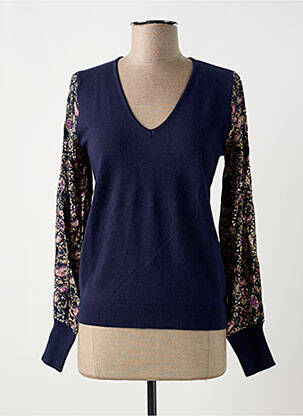 Pull coupe cintrée manches longues bleu FREEMAN T.PORTER femme