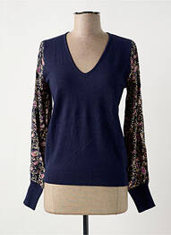Pull coupe cintrée manches longues bleu FREEMAN T.PORTER femme