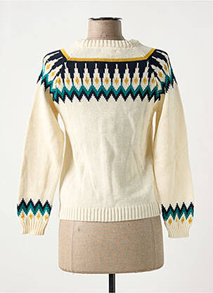 Pull coupe droite manches longues beige PRINCESSE NOMADE femme