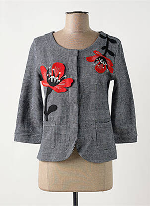 Veste chic poches gris MAMATAYOE femme