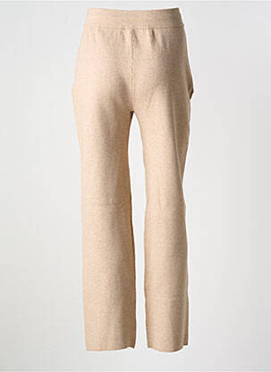 Pantalon droit taille élastique beige GARCIA femme