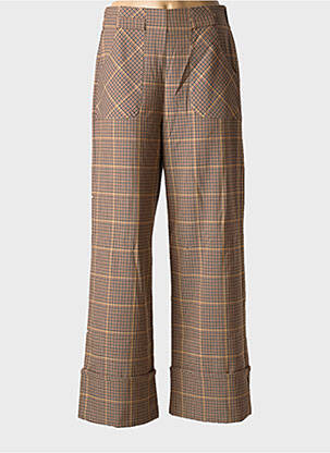 Pantalon droit taille élastique marron MADEMOISELLE YEYE femme