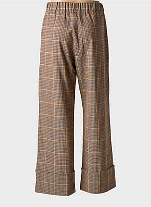 Pantalon droit taille élastique marron MADEMOISELLE YEYE femme