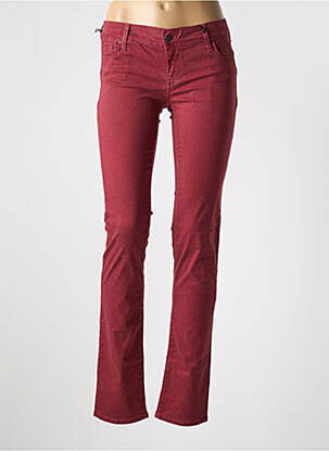 Pantalon slim poches rouge TEDDY SMITH femme