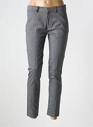 Pantalon 7/8 fermeture zippée sous rabat avec crochet gris TEDDY SMITH femme