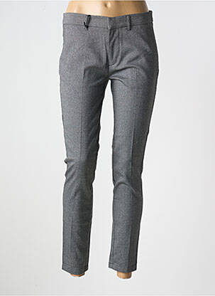 Pantalon 7/8 fermeture zippée sous rabat avec crochet gris TEDDY SMITH femme