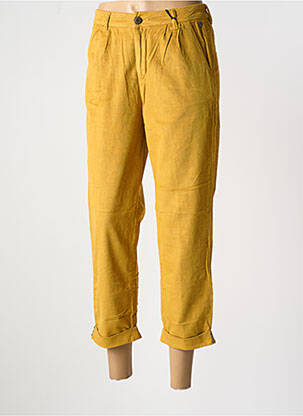 Pantalon 7/8 fermeture zippée sous rabat boutonné jaune FREEMAN T.PORTER femme