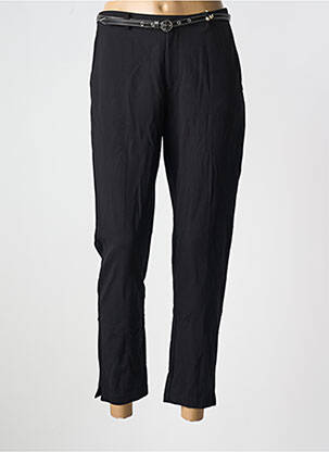 Pantalon 7/8 fermeture zippée sous rabat boutonné noir SCOTCH & SODA femme