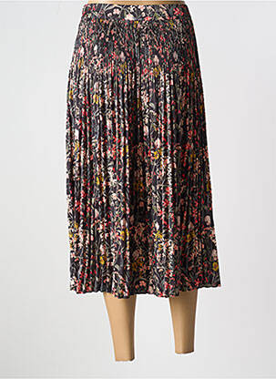 Jupe mi-longue fermeture zip latéral noir SCOTCH & SODA femme