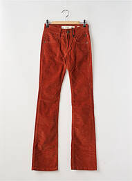 Pantalon droit fermeture zippée sous rabat boutonné orange FREEMAN T.PORTER femme