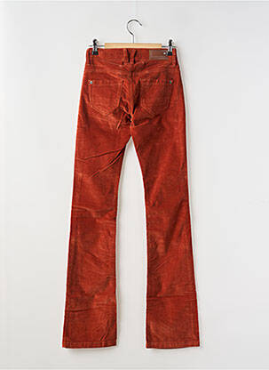 Pantalon droit fermeture zippée sous rabat boutonné orange FREEMAN T.PORTER femme