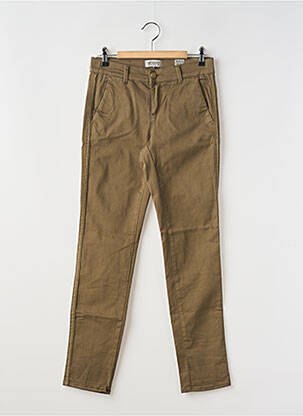 Pantalon slim poches marron HAPPY femme