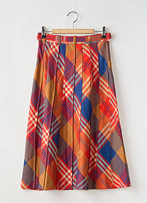 Jupe mi-longue coupe évasée orange KING LOUIE femme