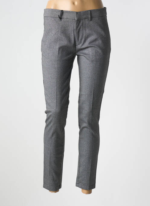 Pantalon 7/8 fermeture zippée sous rabat avec crochet gris TEDDY SMITH femme