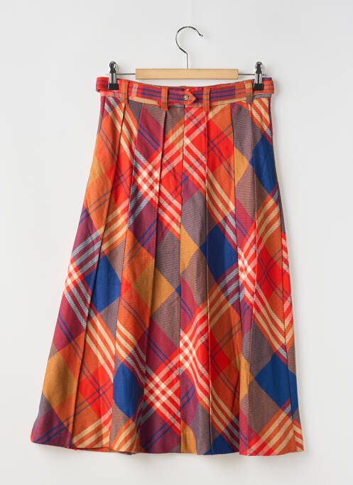 Jupe mi-longue coupe évasée orange KING LOUIE femme