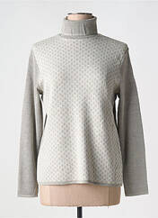 Pull col roulé gris clair DUGER pour femme seconde vue