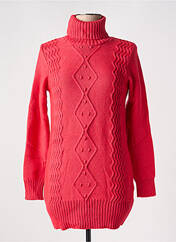 Pull tunique rouge DUGER pour femme seconde vue