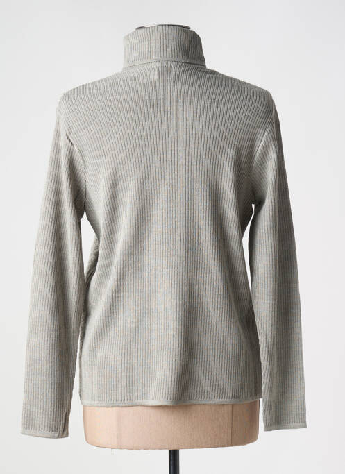 Pull col roulé gris clair DUGER pour femme