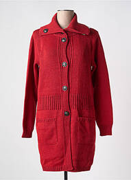 Gilet manches longues stretch rouge DUGER femme