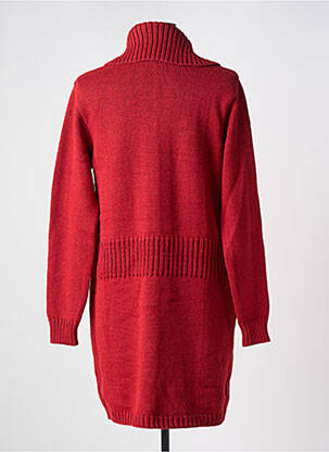 Gilet manches longues resserrée sur le bas rouge DUGER femme