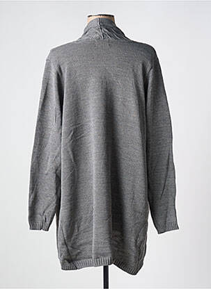 Gilet manches longues col v gris DUGER femme