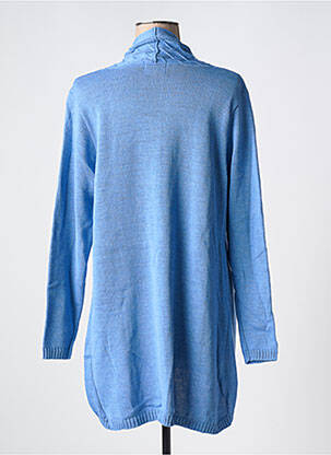 Gilet manches longues col v bleu DUGER femme