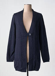 Gilet manches longues fermeture boutonnée sur le devant bleu DUGER femme