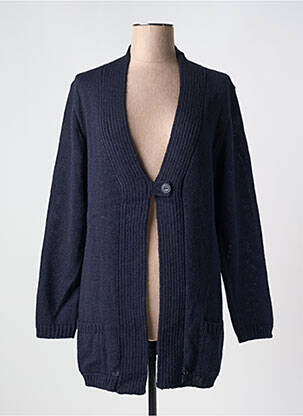 Gilet manches longues fermeture boutonnée sur le devant bleu DUGER femme