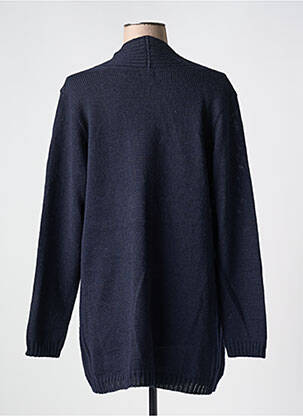 Gilet manches longues fermeture boutonnée sur le devant bleu DUGER femme