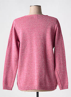 Gilet manches longues fermeture boutonnée sur le devant rose DUGER femme