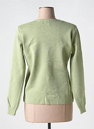 Gilet manches longues fermeture boutonnée sur le devant vert DUGER femme