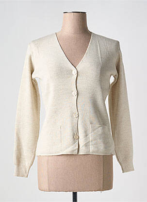 Gilet manches longues fermeture boutonnée sur le devant beige DUGER femme