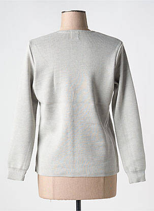 Gilet manches longues fermeture boutonnée sur le devant gris DUGER femme