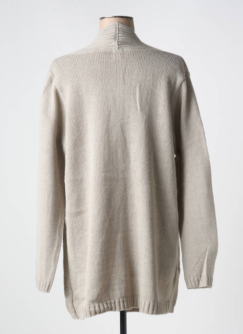 Gilet manches longues beige DUGER pour femme