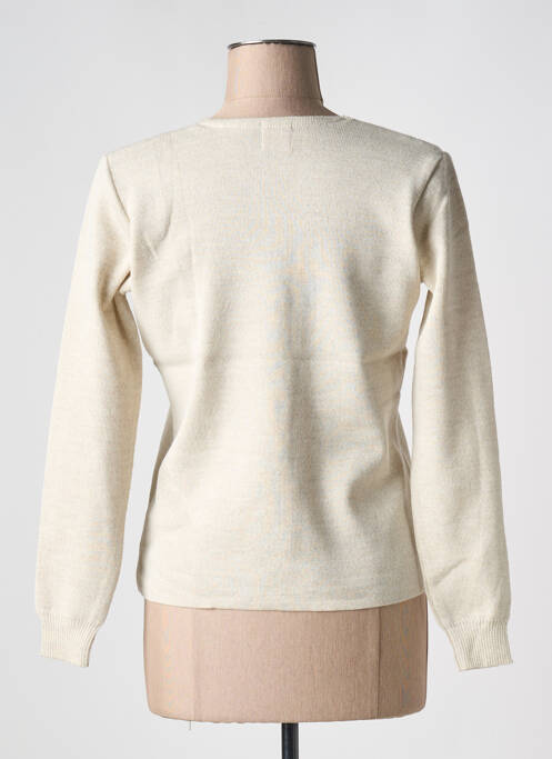 Gilet manches longues beige DUGER pour femme