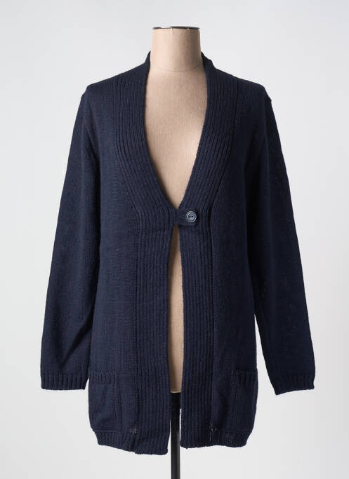 Gilet manches longues bleu DUGER pour femme